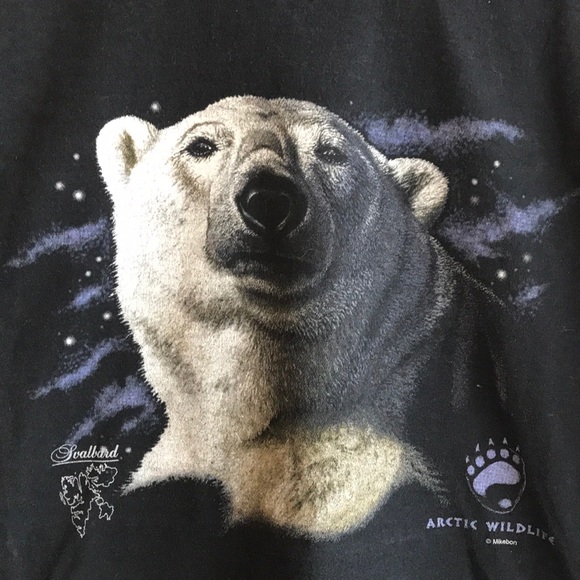 Svalbard Vintage Polar Bear Graphic T-Shirt - Picture 2 of 3